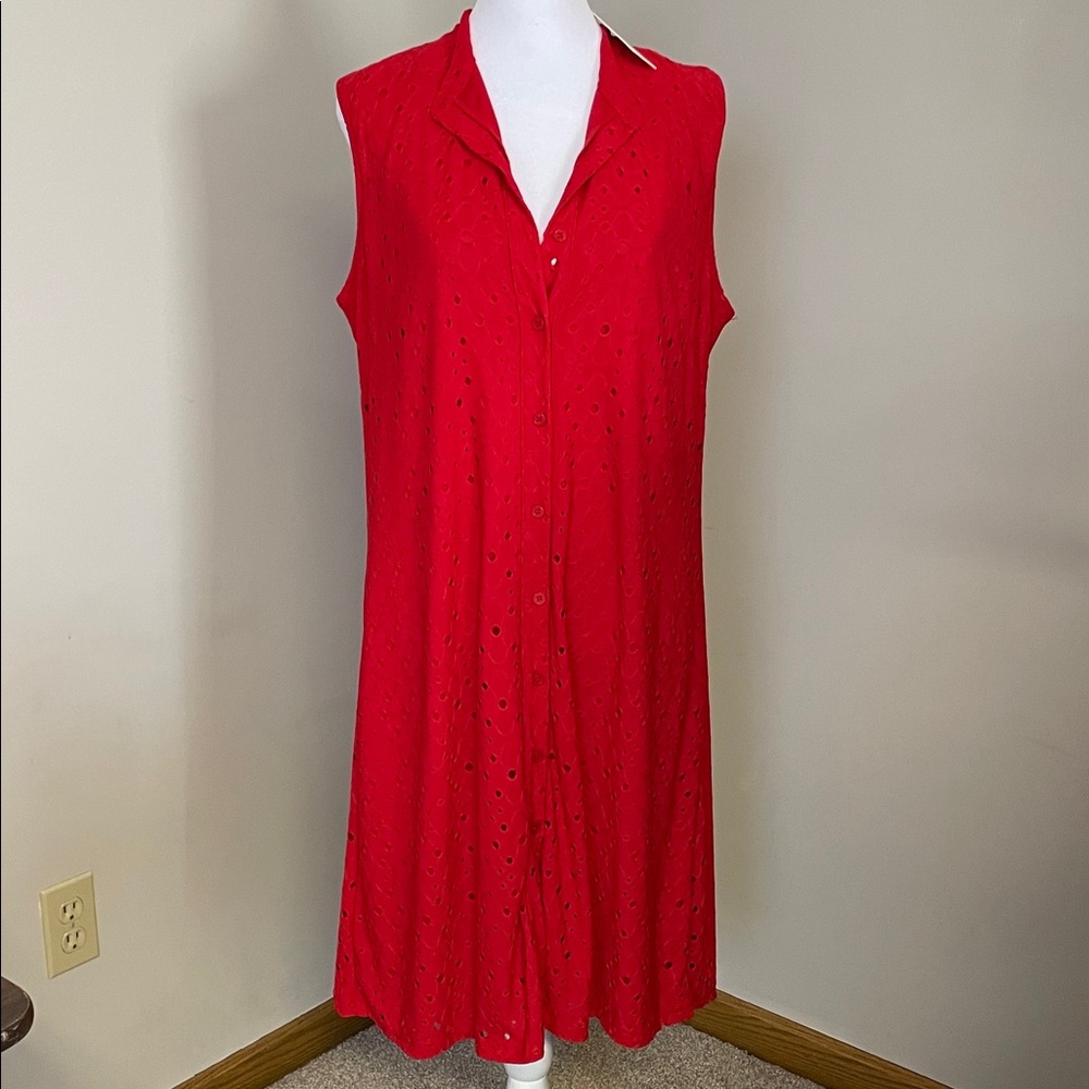 NWT Cherie Eyelet Midi Dress